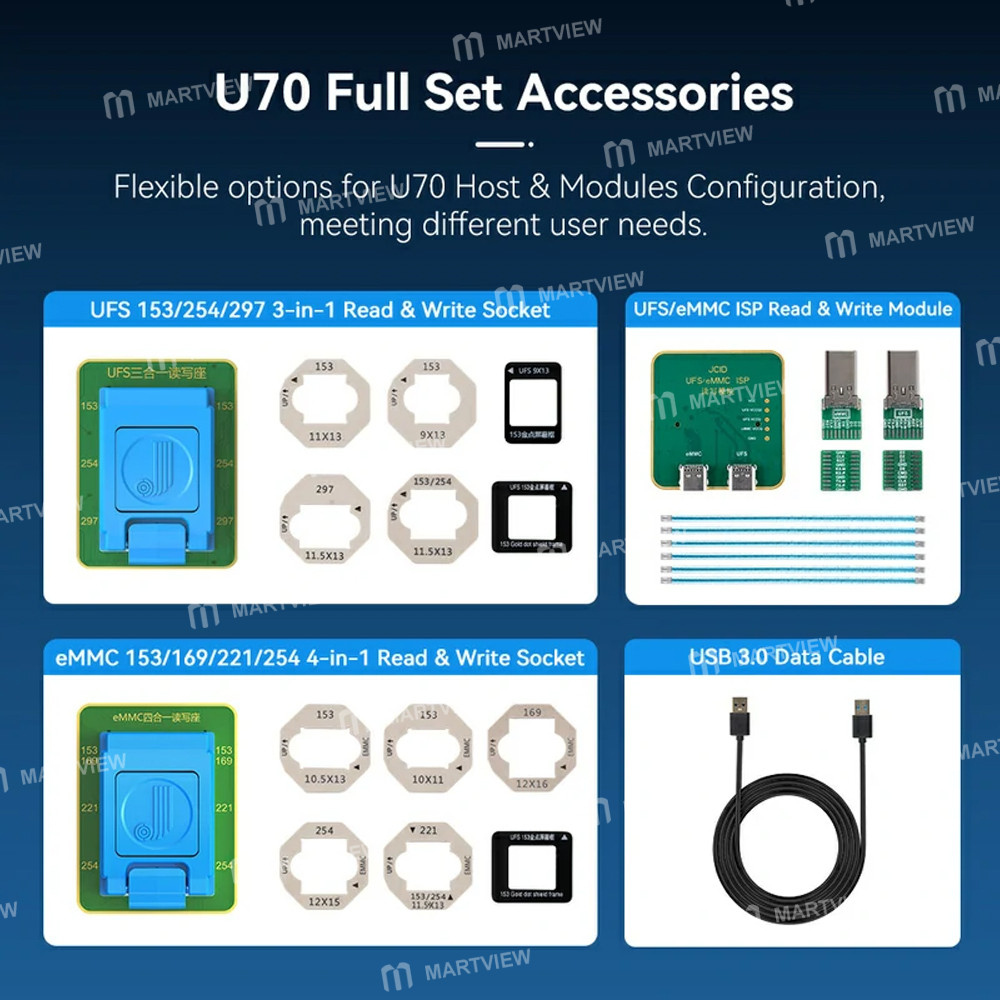 jcid u70-gen-2-android-nand-programmer-for-android-ufs-emmc-isp-nand-repair-12