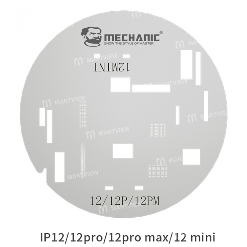 Mechanic UFO Series LCD Screen Protection Planting Tin Steel Stencil for iPhone 11 to 13 Pro Max