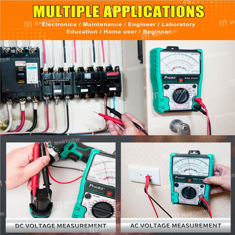 proskit mt-2207-c-internal-magnetic-anti-burning-anti-false-test-pointer-type-mechanical-multimeter-