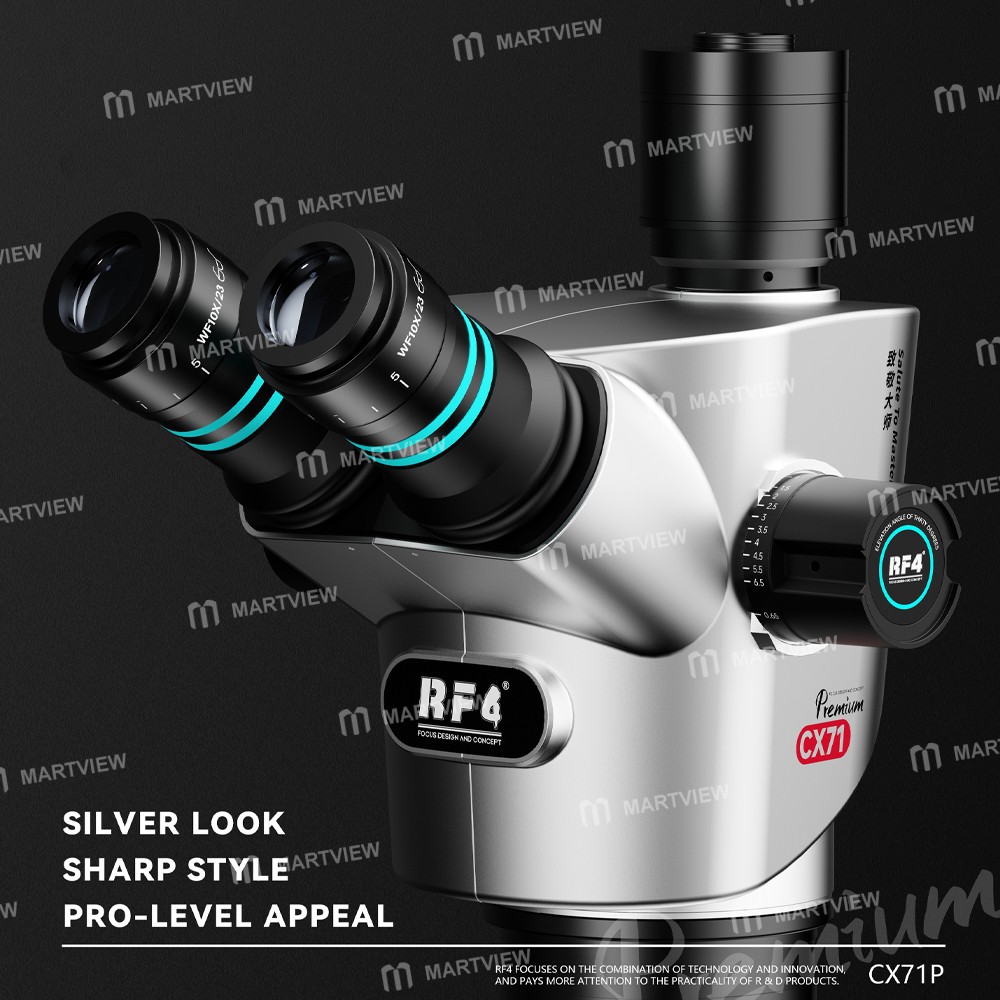 rf4 cx71p-fo24-65x-65x-dual-anti-premium-trinocular-stereo-microscope-head-with-fo24-stand-9