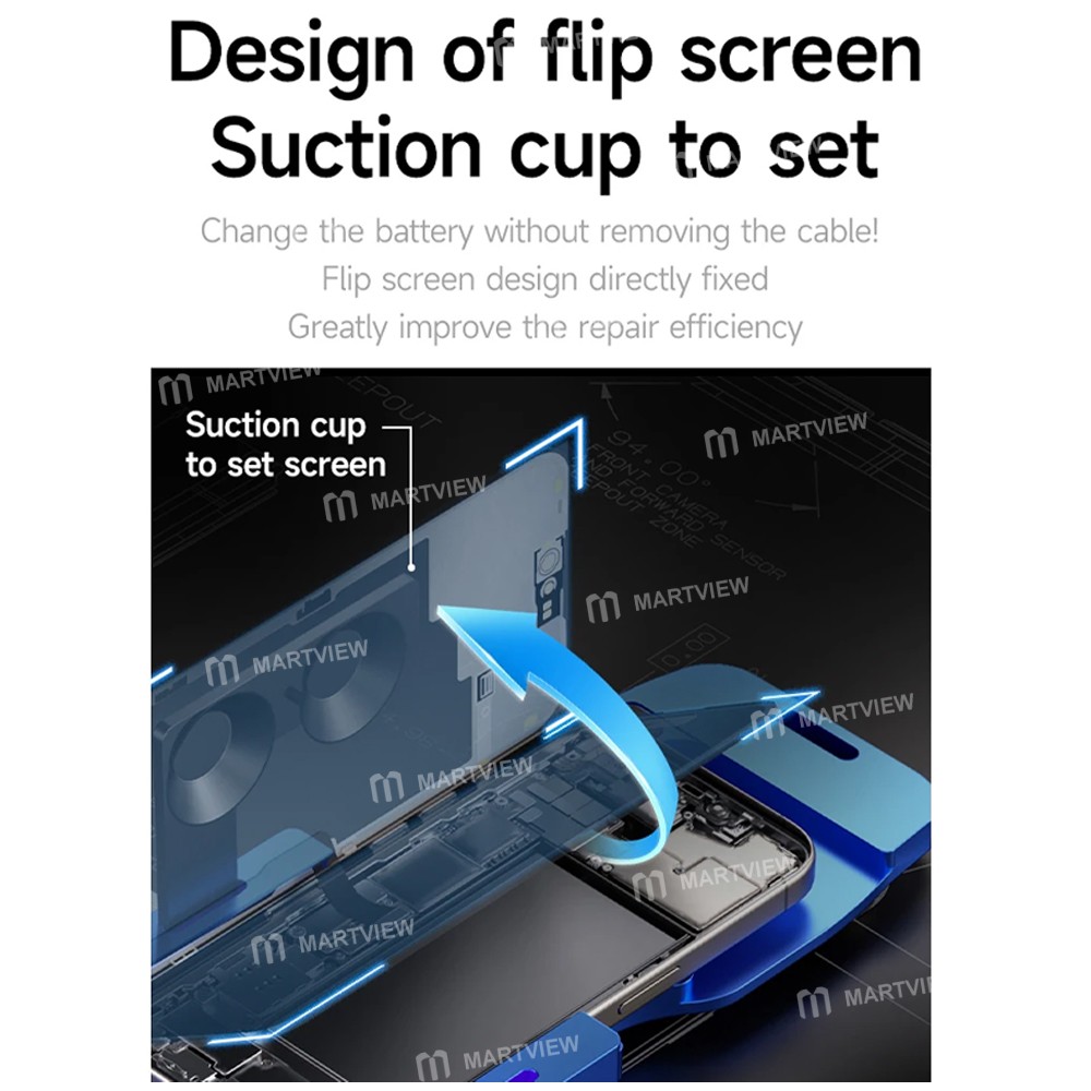 SUNSHINE Universal Mobile Phone Screen Separator Fixture Kit - Free-Heating, Aluminum Alloy, Adjustable Clamp