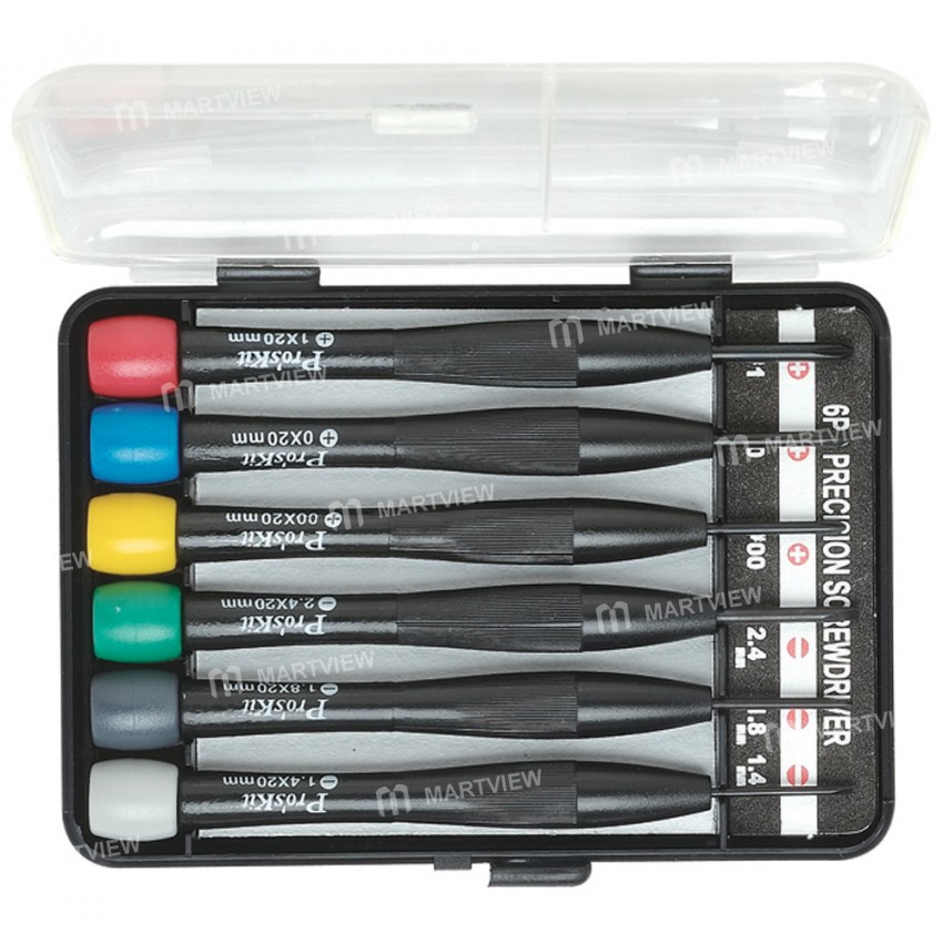 Pro'sKit 8PK-2061 6-in-1 Precision Cross + Slot Screwdriver Set