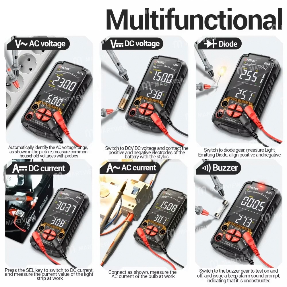 aneng 625a-rechargeable-fully-automatic-high-precision-intelligent-digital-multimeter-8