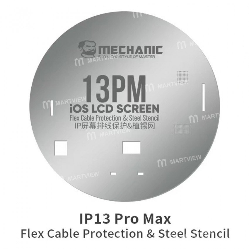 Mechanic iOS LCD Screen IC Flex Cable Protection & Steel Stencil for iPhone 11 to 13 Pro Max
