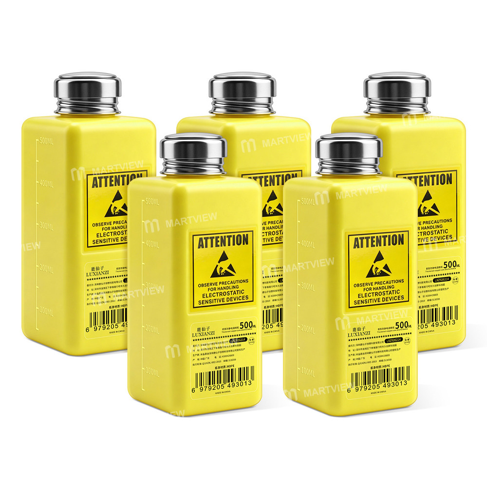 luxianzi 500ml-large-capacity-anti-static-push-button-plastic-alcohol-bottle-11