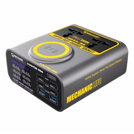 Mechanic S-Power Pro Multi-Port Gallium Nitride Super Fast Charging Socket with Wireless Charging
