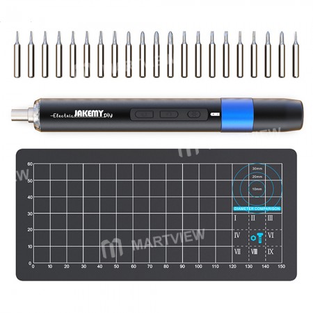 JAKEMY JM-Y04 25-in-1 Rechargeable Electric Screwdriver Set with Bits and Magnetic Measuring Mat