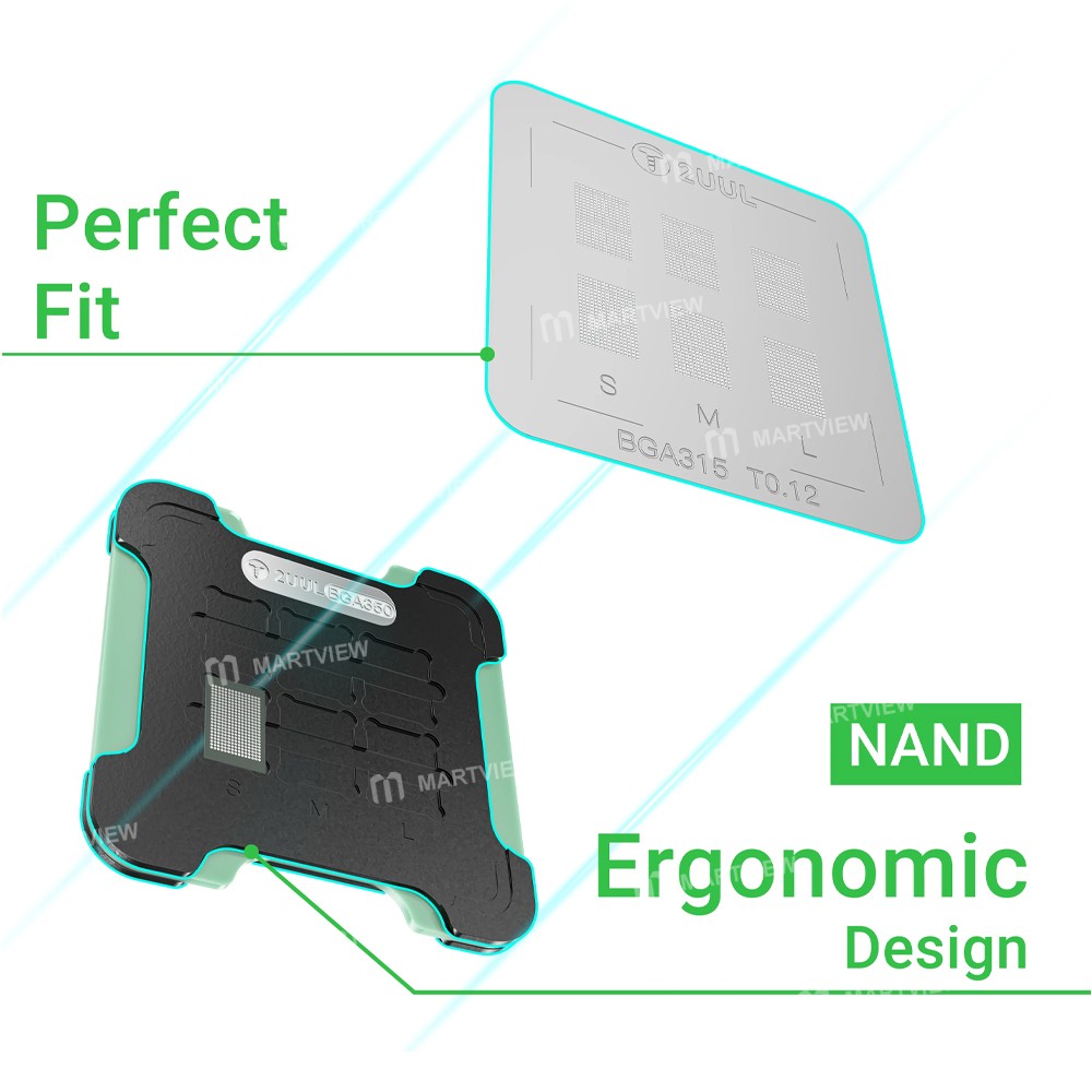 2uul bh16-nand-reball-base-magnetic-dual-sided-reballing-platform-set-for-iphone-series-nand-flash-6