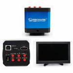 MECHANIC MC75T-B1 7-45X Trinocular Stereo Microscope With Camera Display Big Base Extension Holder L