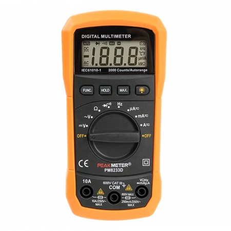 PEAKMETER PM8233D 2000 Counts Autorange Display Mini Digital Multimeter