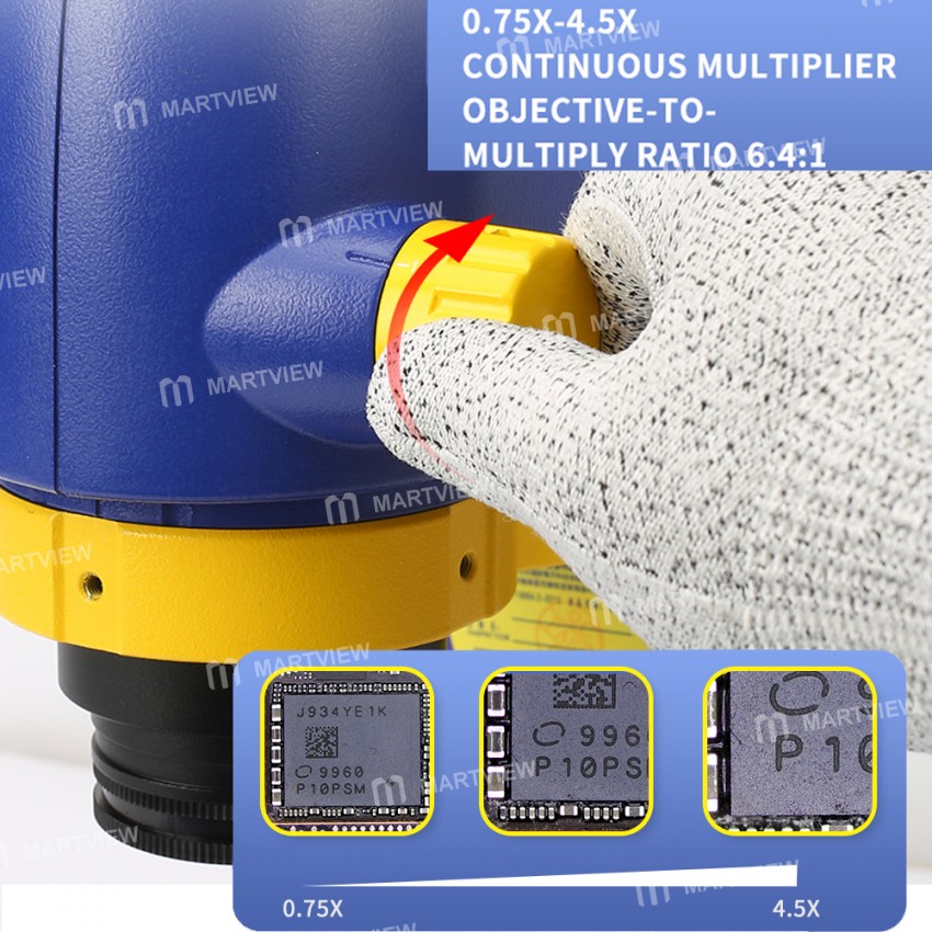 Mechanic MC10A-B4 All-in-1 0.75X-4.5X Continuous Build-in HD Digital Cameras Microscope
