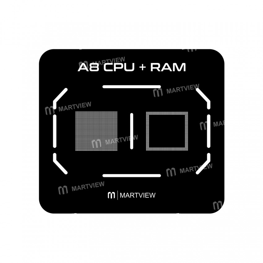 Martview RB-02 7in1 CPU Reballing Stencil Full Set for iPhone A8 A9 A10 A11 A12 A13 A14 - Malaysia