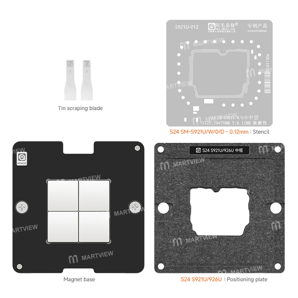 amaoe centre-frame-bga-reballing-stencil-platform-set-for-samsung-s24-sm-s921u-926u-2