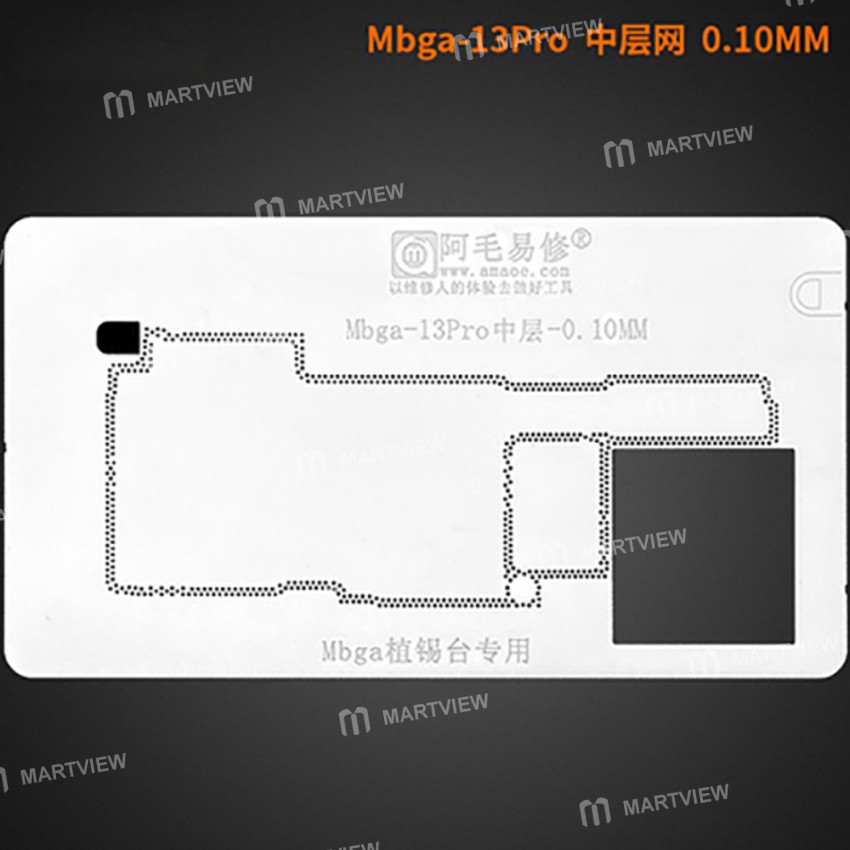 Amaoe IP13 4in1 CPU BGA Middle-level 0.12mm Steel Mesh Magnetic Tin Planting Positioning Platform Fo