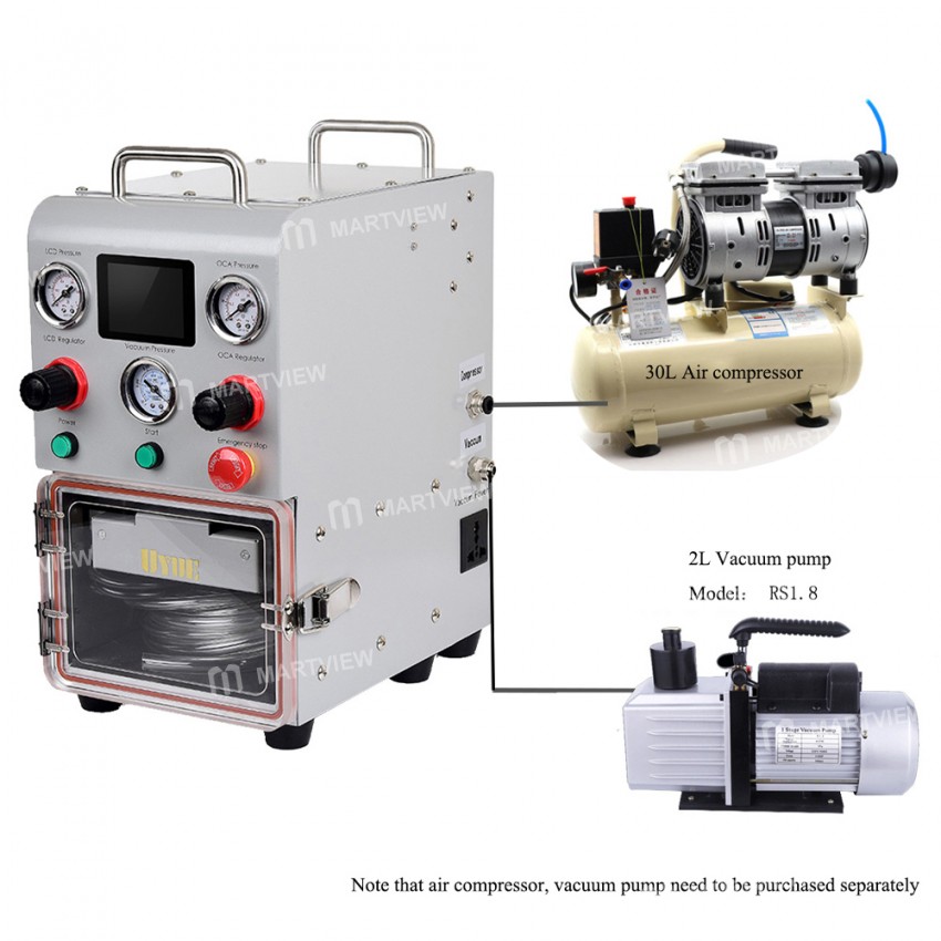 Uyue X1 7-inches LCD Touch Screen OCA Vacuum Laminating Machine Need External Pump