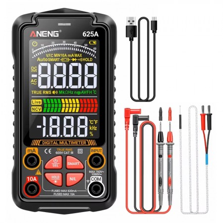 Aneng 625A Rechargeable Fully Automatic High Precision Intelligent Digital Multimeter
