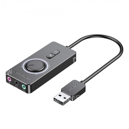 Vention CDRB USB2.0 to 3.5mm External Sound Card Audio Adapter for Phone / Computer / Laptop / PS4