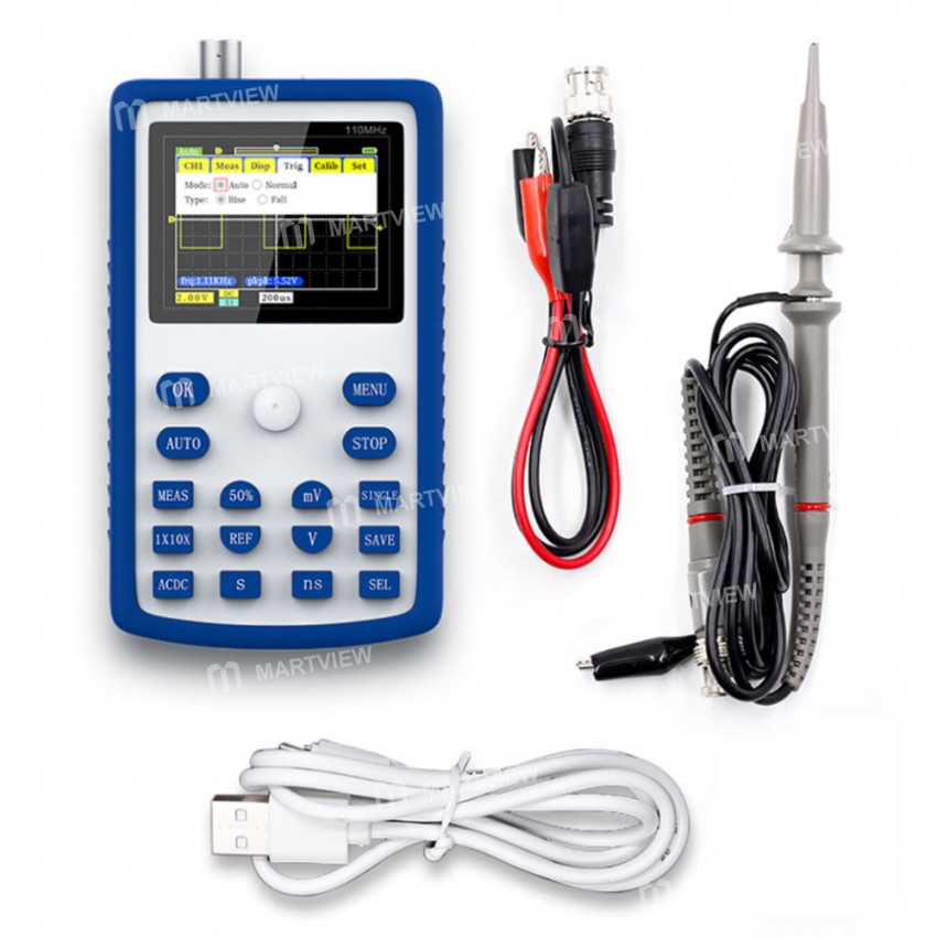 Fnirsi-1C15 Handheld Digital Oscilloscope 500MS / S Sampling Rate with 110MHz Bandwidth 1KHz / 3.3V