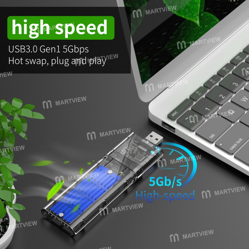 M.2 to Gen1 USB3.0 SATA NGFF Solid State Drive Box Support M.2 SATA Protocol NGFF SSD