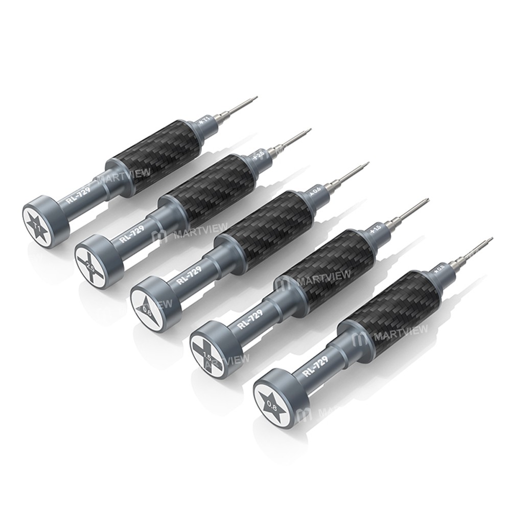 relife rl-729a-steel-cannon-king-5-in-1-carbon-fiber-finish-s2-steel-2d-screwdriver-set-3