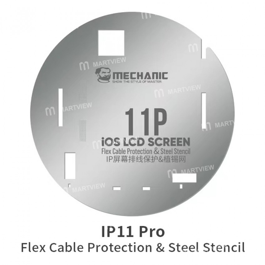 Mechanic iOS LCD Screen IC Flex Cable Protection & Steel Stencil for iPhone 11 to 13 Pro Max