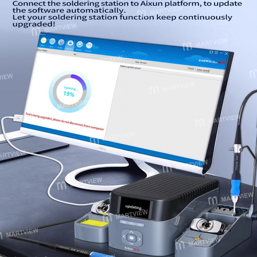 Aixun T420D 200W T245 / T210 / T115 High-precision Intelligent Double Soldering Station for PCB BGA