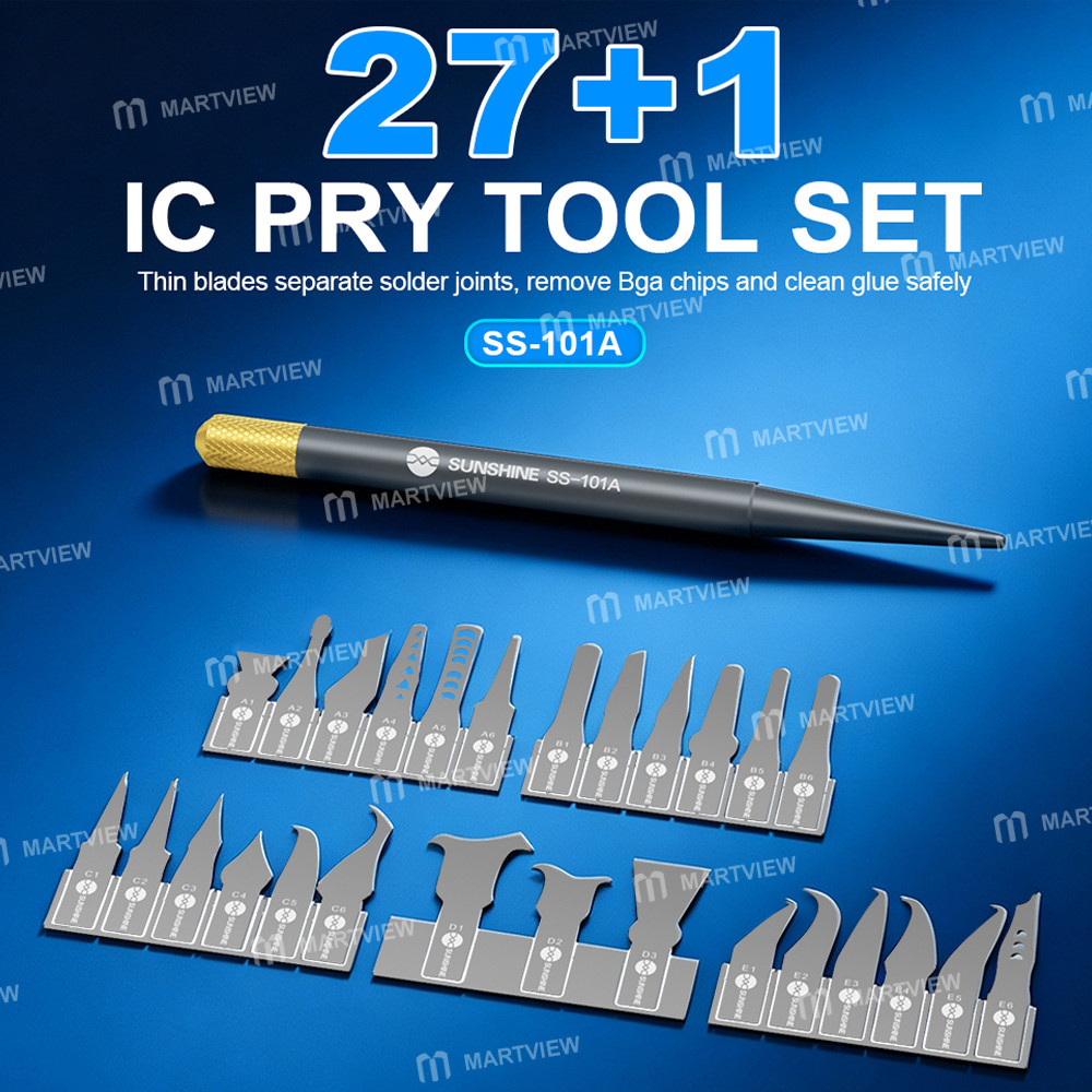 sunshine ss-101a-bga-ic-chip-cpu-glue-remove-repair-with-27-blades-4
