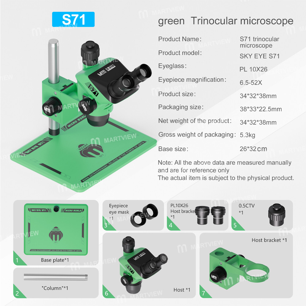 maant s71-65-52x-synchronous-zoom-trinocular-stereo-microscope-with-big-aluminum-alloy-base-8