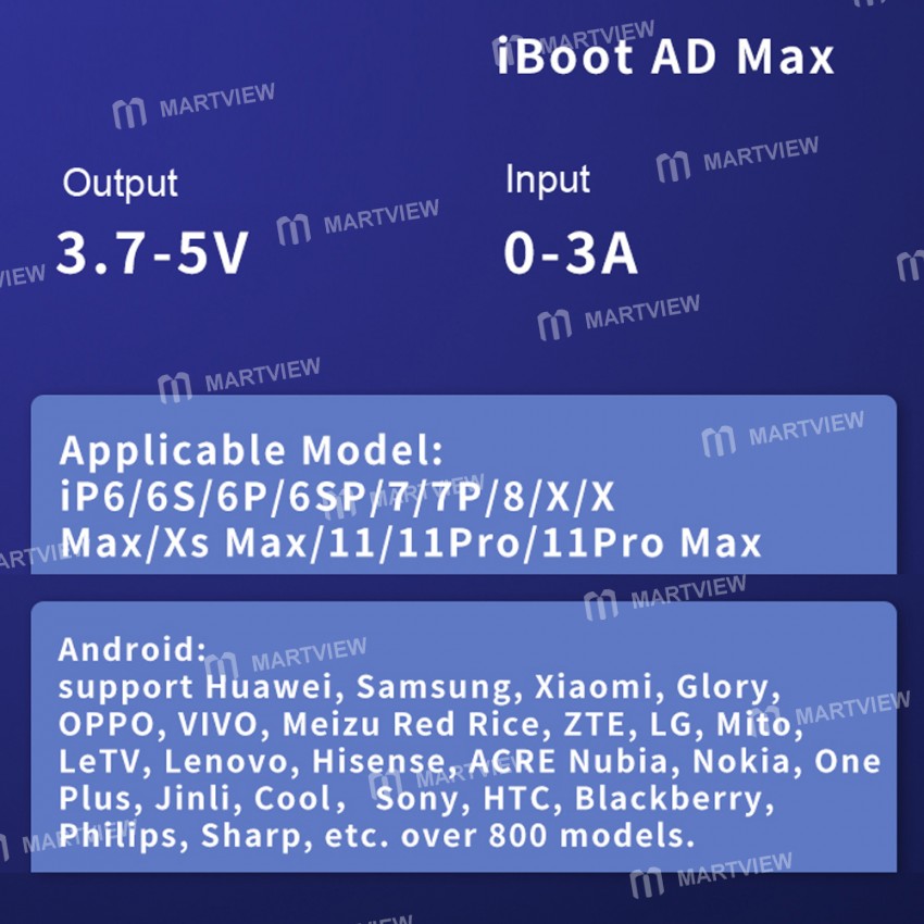 Mechanic iBoot AD Max Power Supply Test Cable for Android and iPhone