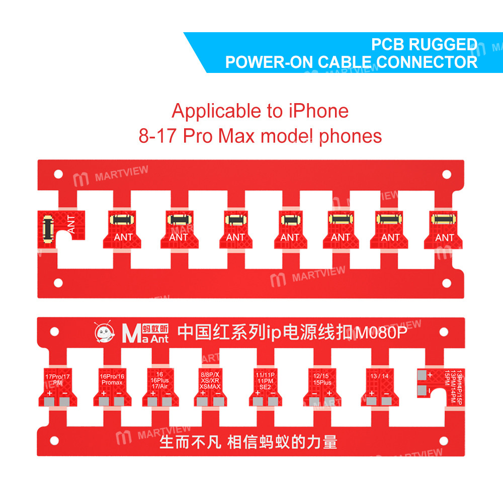 maant m080-motherboard-pcb-hard-buckle-battery-power-socket-for-iphone-8-to-17pro-max-6