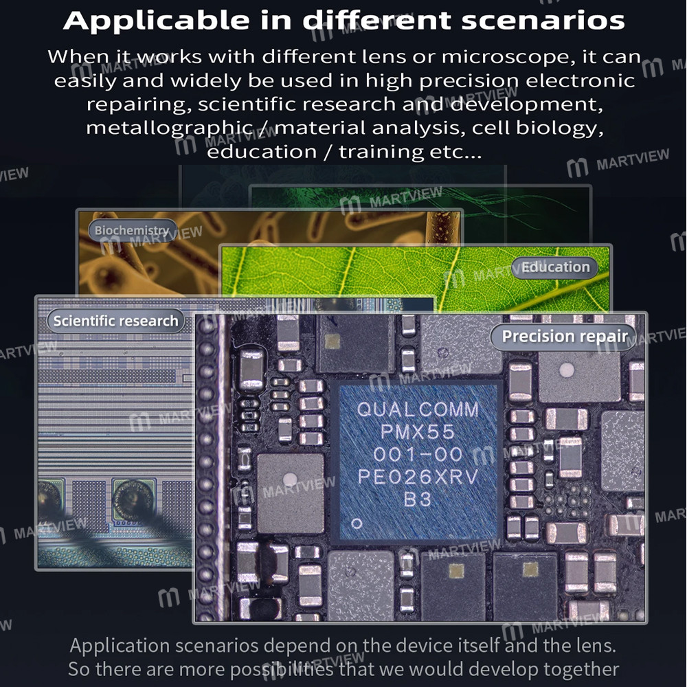 qianli super-cam-ai-gorilla-8mp-sony-sensor-4k-microscope-industrial-camera-with-zoom-handwheel-11