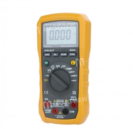 HYELEC MS86 Multifunction Digital Multimeter / Auto and Manual Range / Temperature Test / Relative