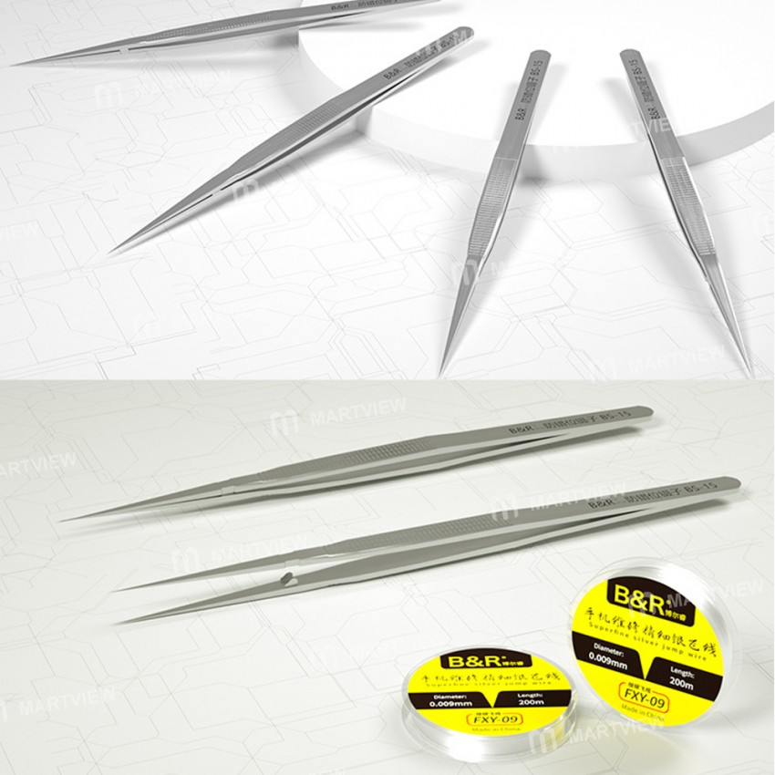 B&R BS-15 Precise Anti-dislocation Lengthened Clasp Jump Wire Tweezer