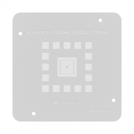 Martview RB03-EX3 CPU BGA Reballing Stencil for Samsung Exynos 7884 / 7885 / 7904