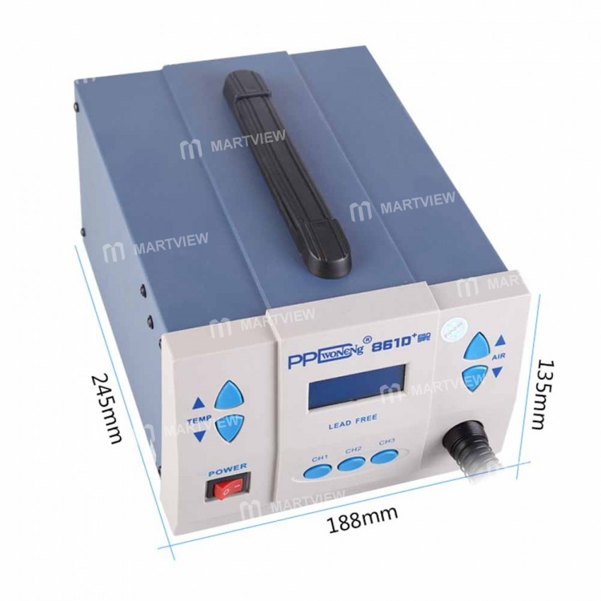 PPD 861D+ 861D Plus 1000W 110V 220V Lead-Free Hot Air Rework Station for Fix Phone Repair BGA Chip I