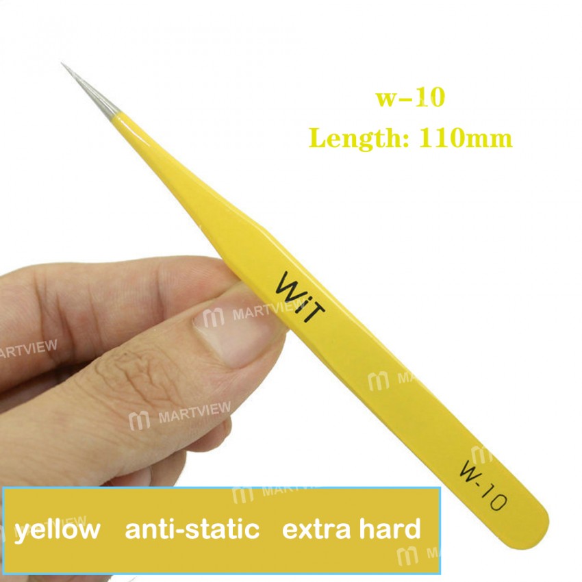 WIT W Series Extra Hardened Anti-Static Stainless Steel Tweezers for Mobile Phone Repair