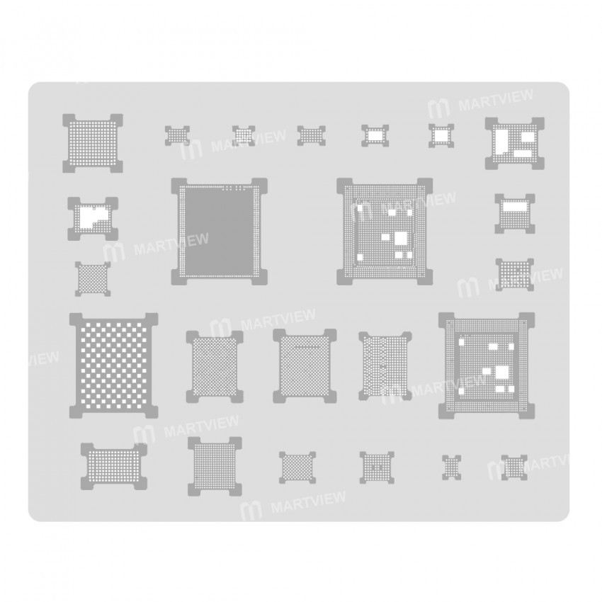 MiJing 3D A14 BGA Reballing Stencil Plant Tin Steel Net for iPhone 12 / 12 Pro / 12 Pro Max / 12 min