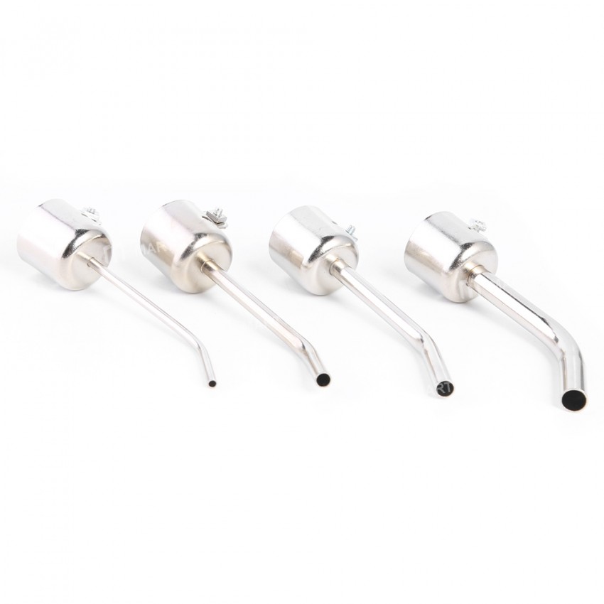 3/5/8/10mm Stainless Steel Curved Heat Gun Nozzles for 850 Hot Air Soldering Rework Station
