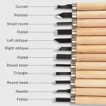 Hand Wood Carving Chisel Knife Set for Basic Detailed Carving -12Pcs