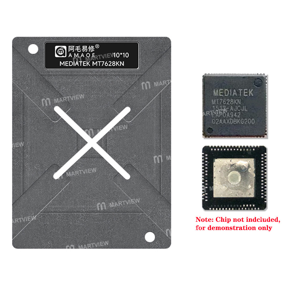 amaoe 012mm-mediatek-mtk-mt7628kn-iot-gateway-wi-fi-module-bga-reballing-stencil-tin-plating-platfor