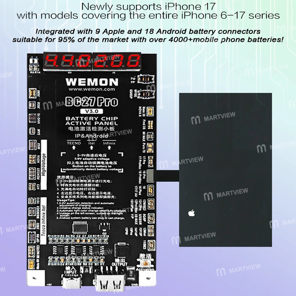 wemon bc27-pro-5v-9v-battery-activation-detection-board-for-iphone-6-17pm-95-android-phones-3