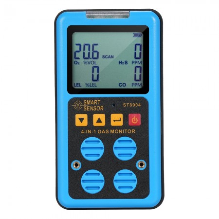 SMART SENSOR ST8904 4-in-1 Poisonous Hazardous and Combustible Gas Detection Alarms