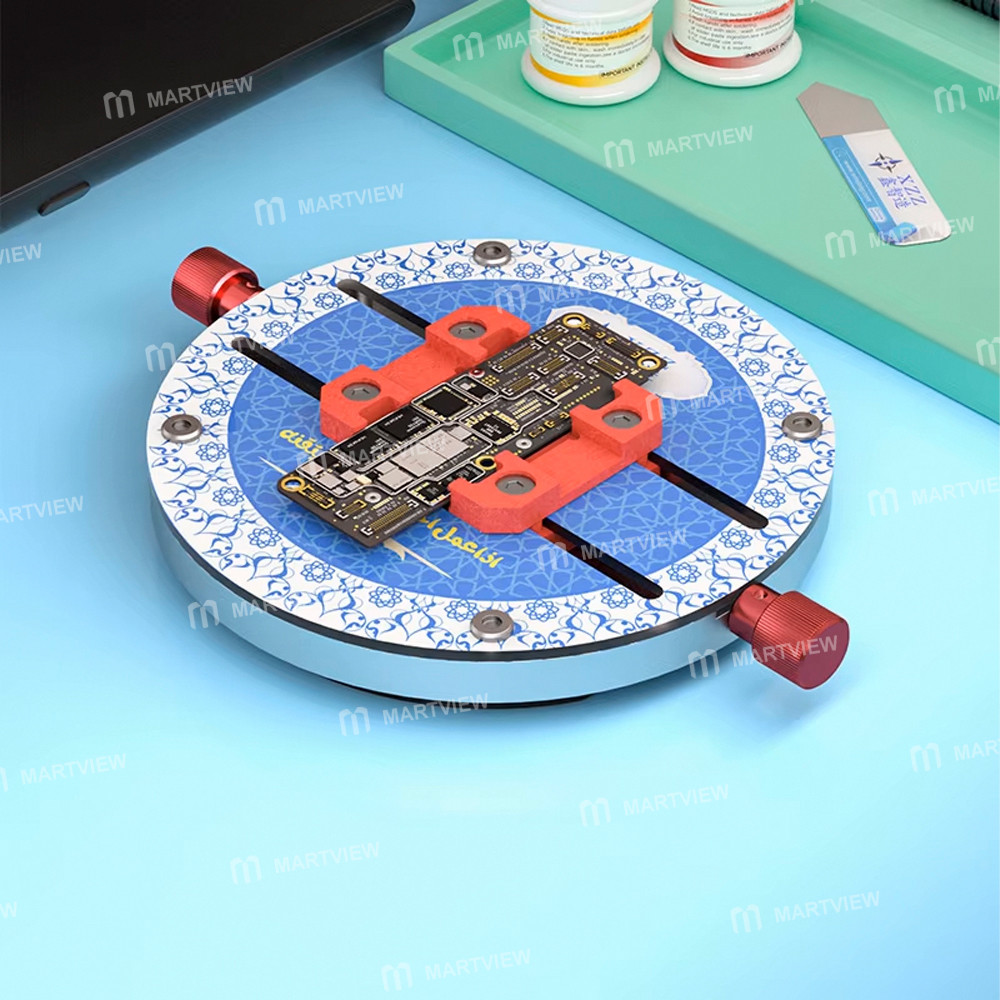 xzz gl-01-round-damping-high-temperature-resistant-tempered-glass-motherboard-chip-repair-fixture-5