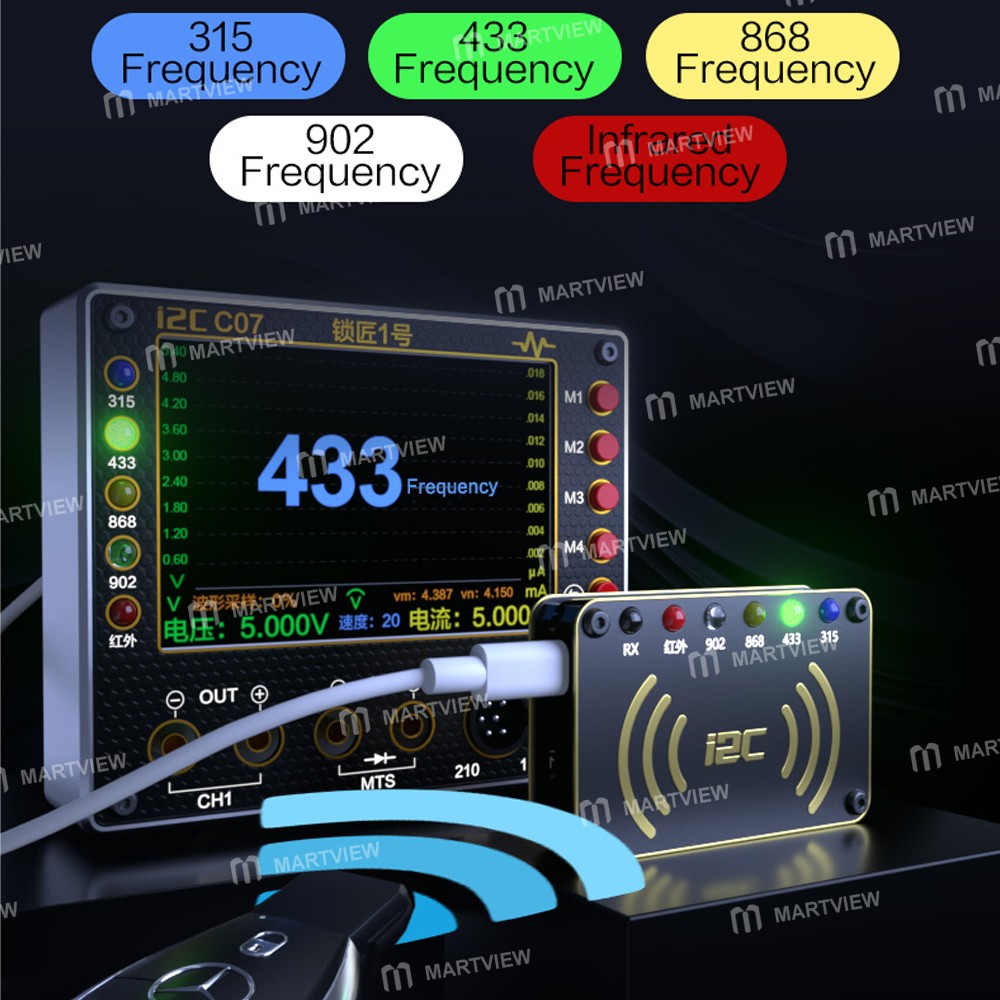 i2c c07-locksmith-no1-power-supply-frequency-test-board-waveform-multimeter-8