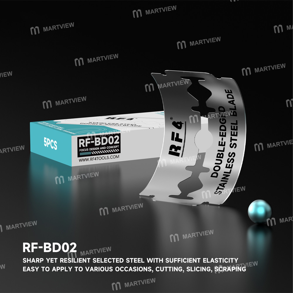 rf4 rf-bd02-sharp-stainless-steel-double-sided-blades-for-screen-frame-glue-removal-6