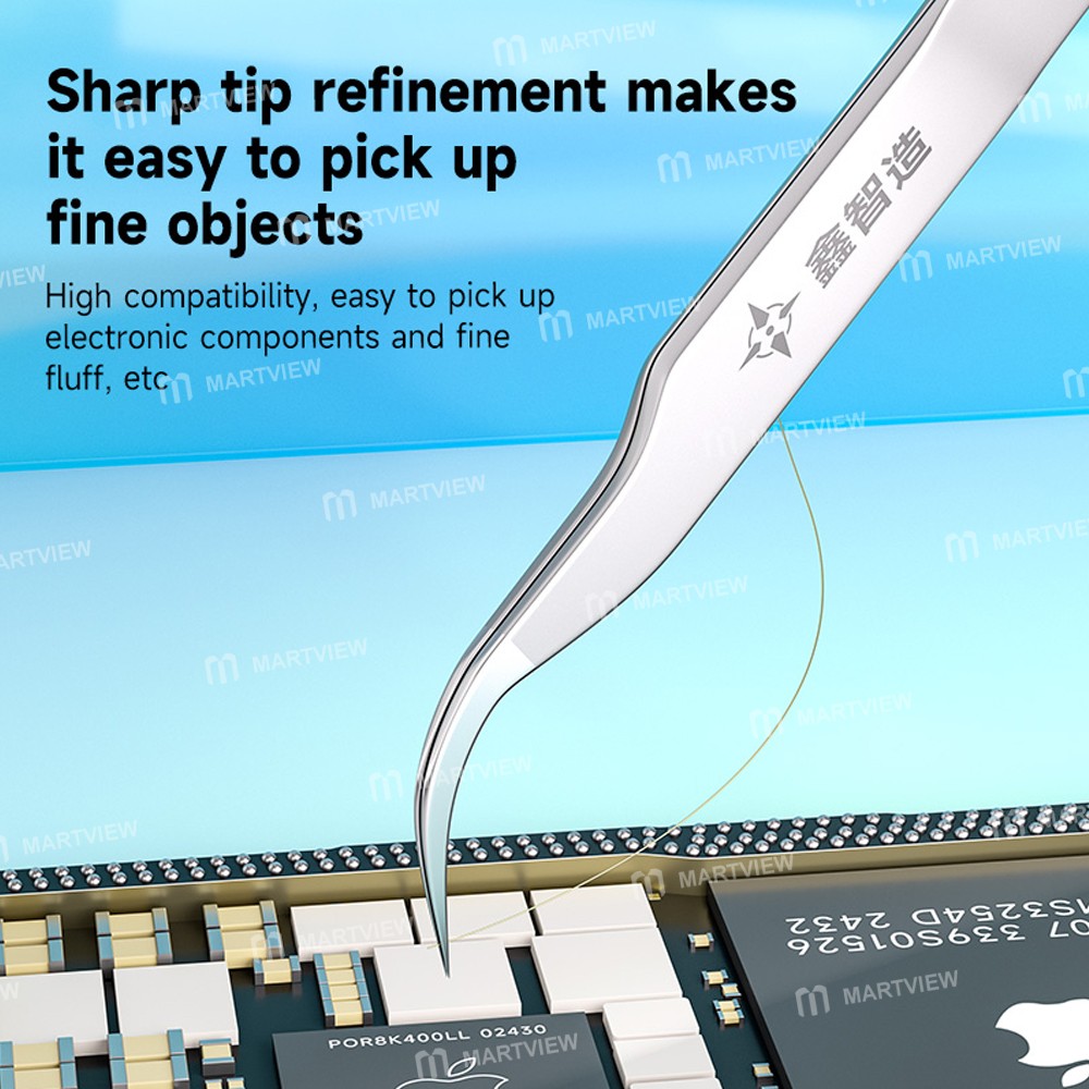 xzz ss-15-weak-magnetic-stainless-steel-super-hard-special-curve-tip-tweezers-4