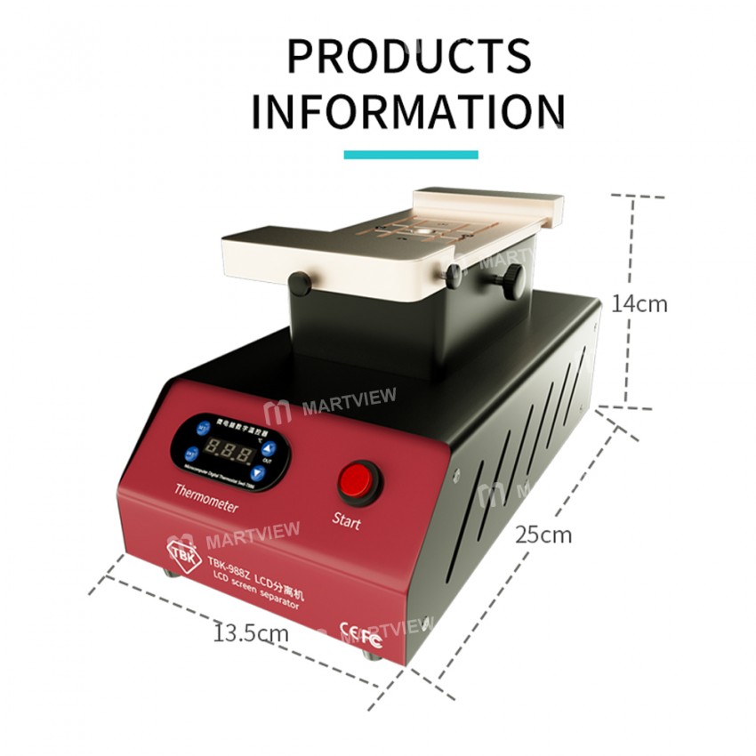 TBK 988Z 3in1 LCD Screen Separator Glue Clean Frame Remove Machine