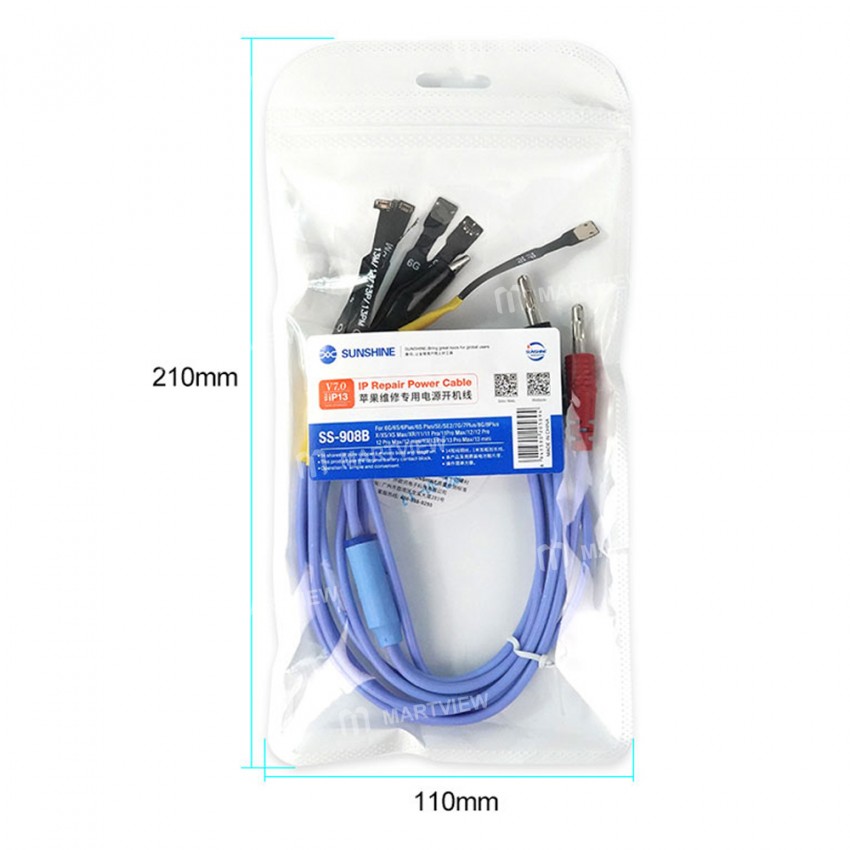 Sunshine SS-908B V7.0 Snap-to-use Flexible FPC Power Cable for iPhone 6-13 Series Repair