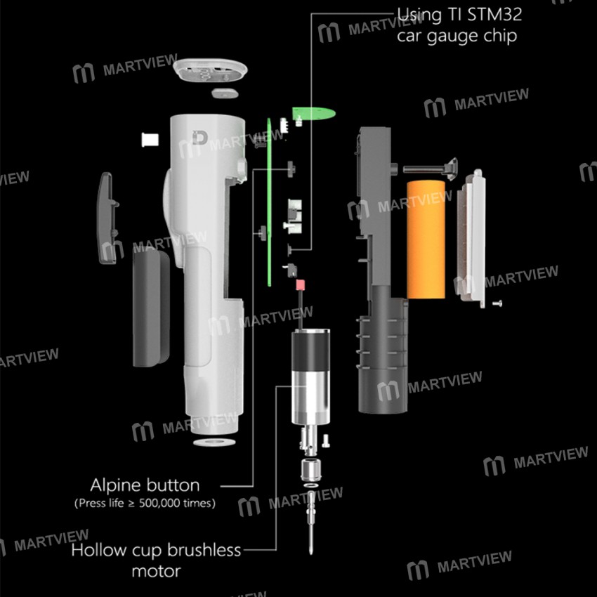 xiaodong p1-brushless-electric-screwdriver-combination-set-replaceable-batch-tip-with-charging-base-