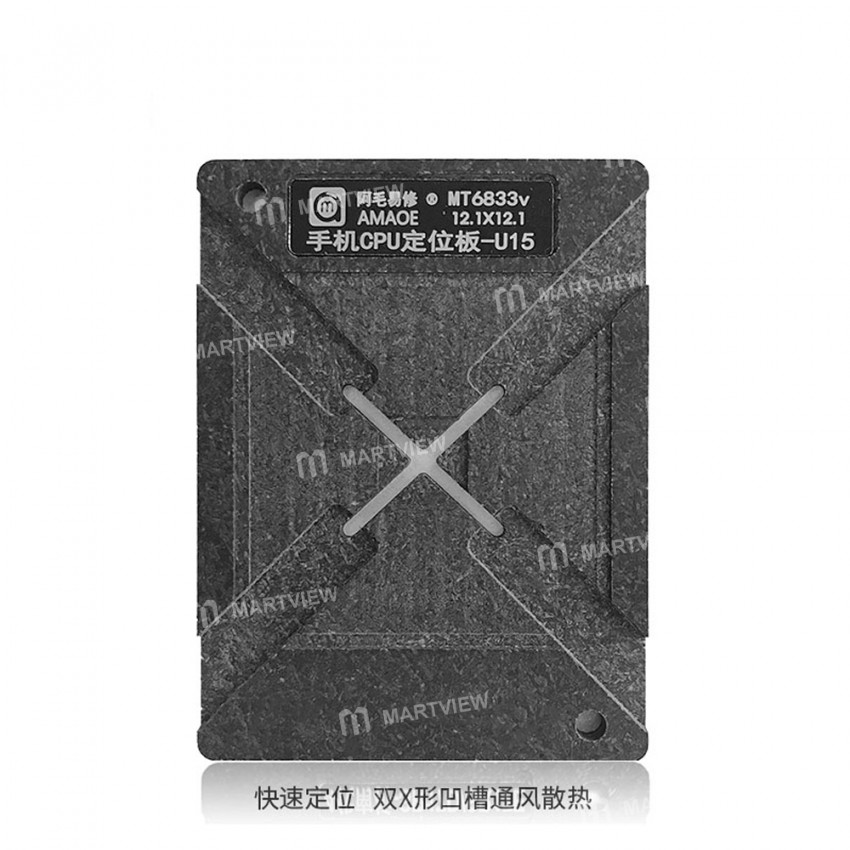 Amaoe U15 BGA Reballing Stencil Tin Planting Station with Steel Mesh for CPU MT6833V